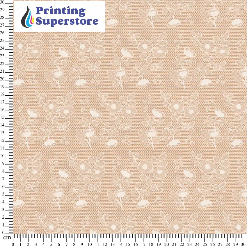 Brown lace pattern printed on Self Adhesive Vinyl (SAV), Heat Transfer Vinyl (HTV) and Cardstock.