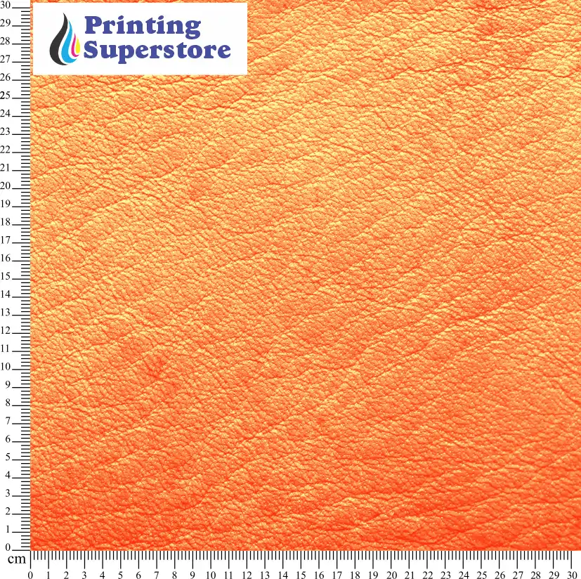 Orange leather pattern printed on Self Adhesive Vinyl (SAV), Heat Transfer Vinyl (HTV) and Cardstock.