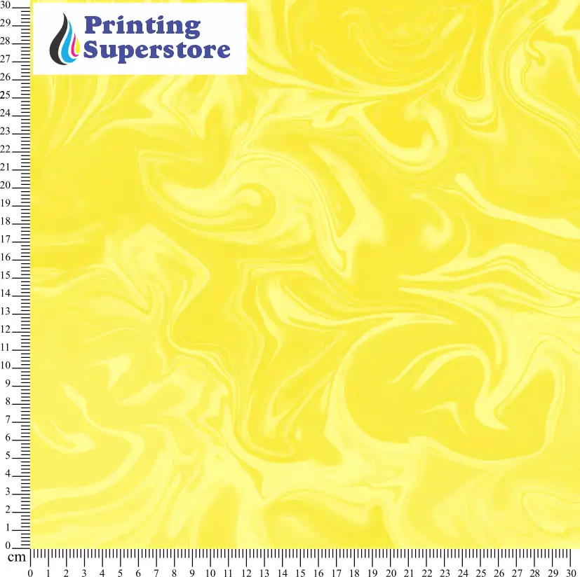Yellow marble pattern printed on Self Adhesive Vinyl (SAV), Heat Transfer Vinyl (HTV) and Cardstock.