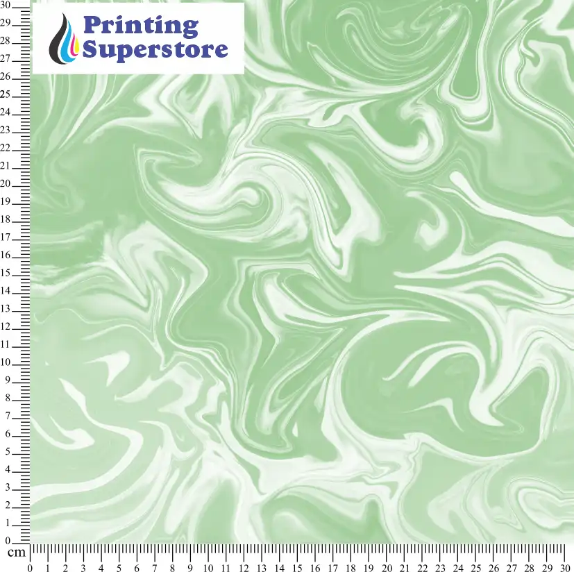 Green marble pattern printed on Self Adhesive Vinyl (SAV), Heat Transfer Vinyl (HTV) and Cardstock.