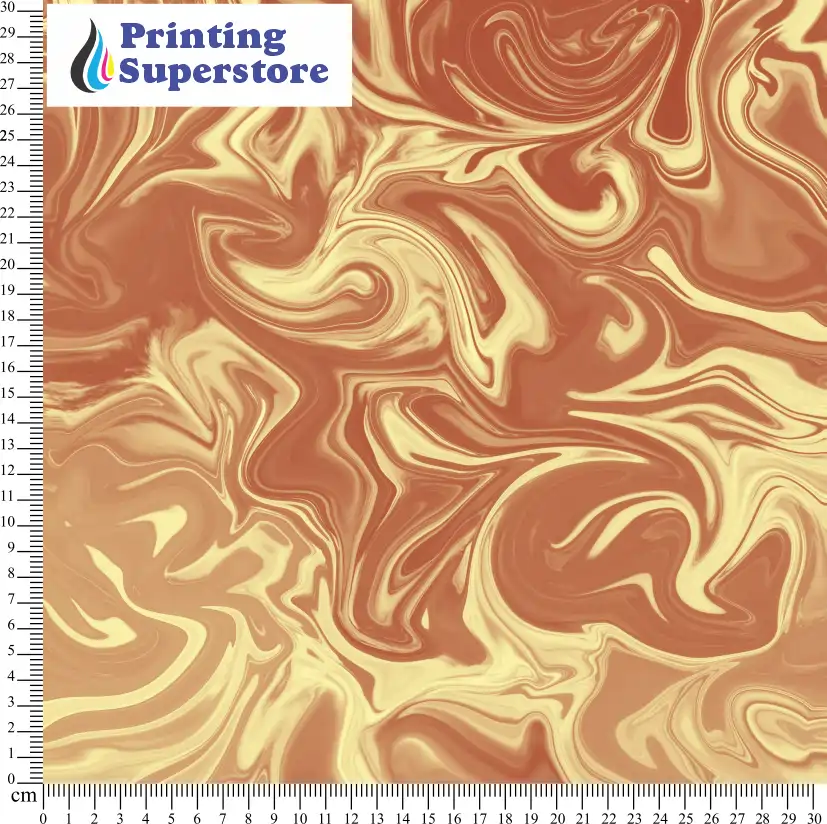 Brown marble pattern printed on Self Adhesive Vinyl (SAV), Heat Transfer Vinyl (HTV) and Cardstock.