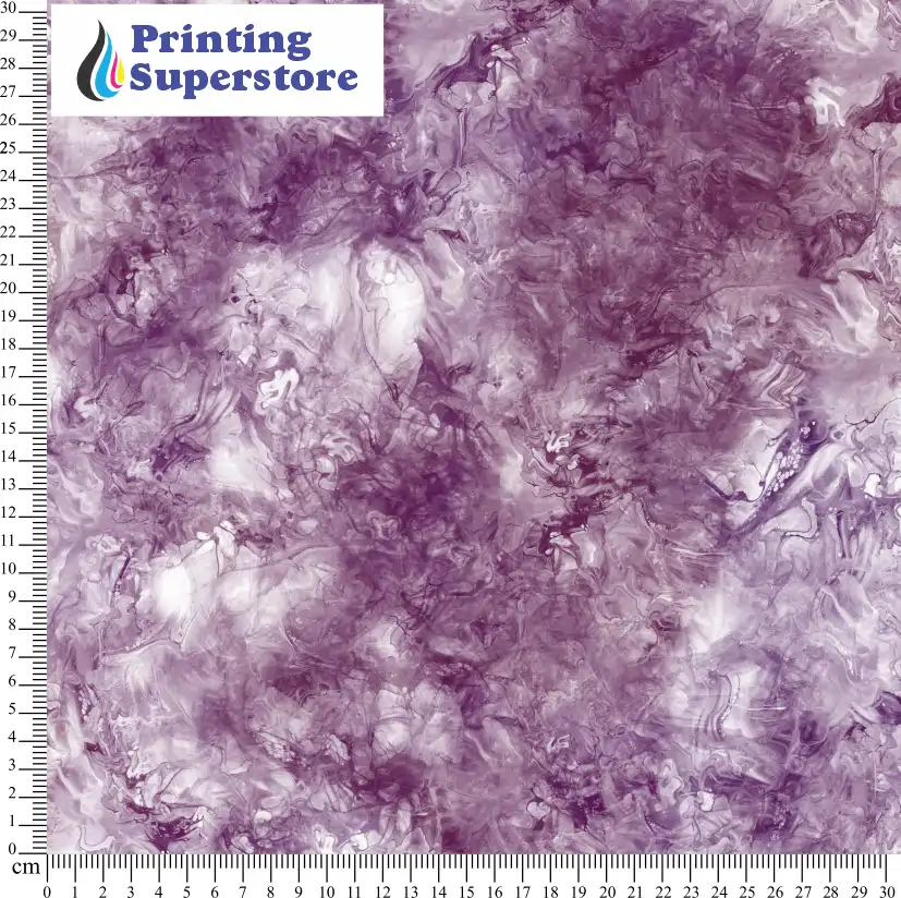 Purple marble pattern printed on Self Adhesive Vinyl (SAV), Heat Transfer Vinyl (HTV) and Cardstock.