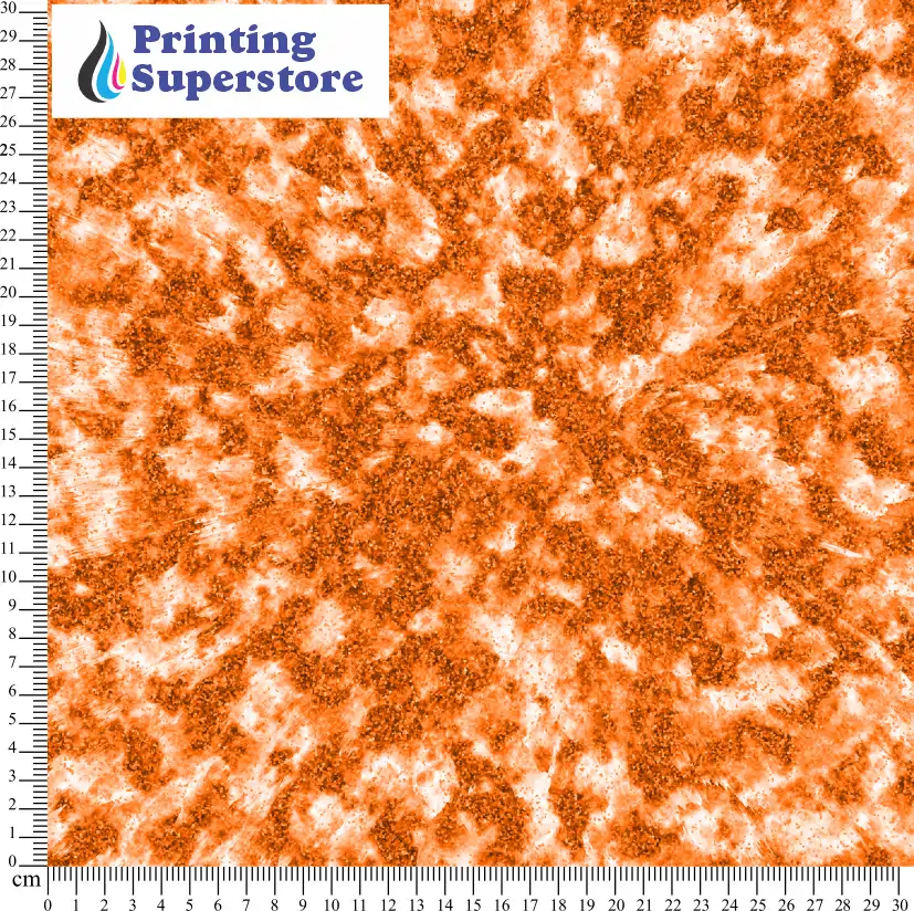 Orange marble pattern printed on Self Adhesive Vinyl (SAV), Heat Transfer Vinyl (HTV) and Cardstock.