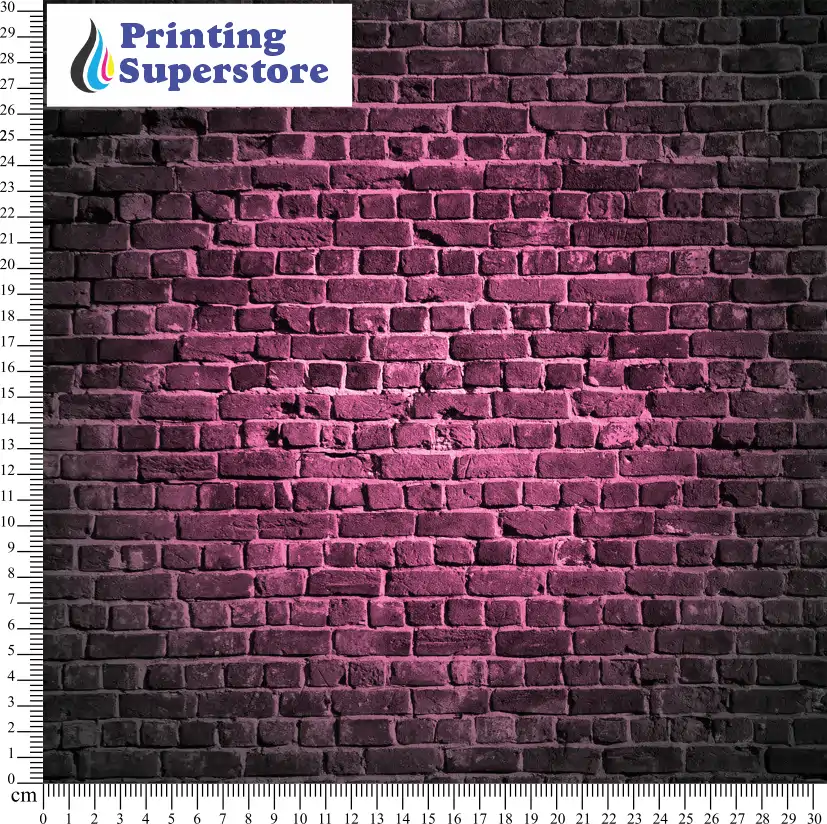 Pink neon brick pattern printed on Self Adhesive Vinyl (SAV), Heat Transfer Vinyl (HTV) and Cardstock.